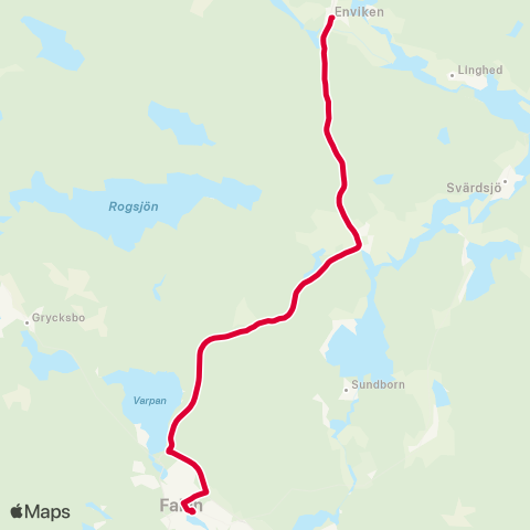 Dalatrafik Falun resecentrum—Enviken busstn map