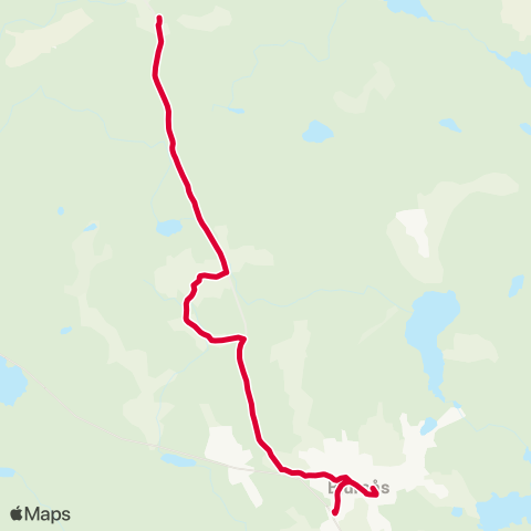 Dalatrafik Bjursåsskolan skolbusshållplats—Rexbo skolbusshållplats map