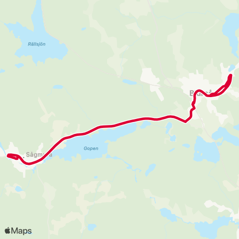 Dalatrafik Bjursås korsvägen—Sågmyra Tidstrandsvägen map