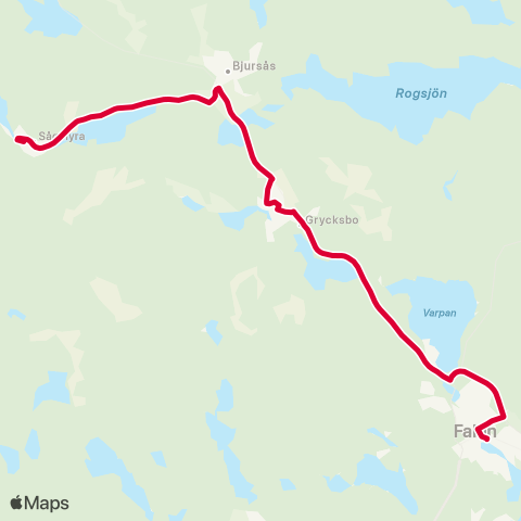 Dalatrafik Sågmyra Tidstrandsvägen—Falun resecentrum map