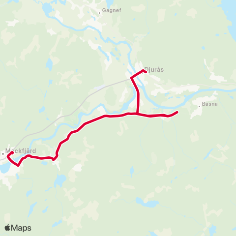 Dalatrafik Mockfjärdsskolan—Djurås resecentrum map