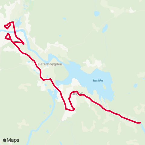 Dalatrafik Helgbobadet—Leksand resecentrum map