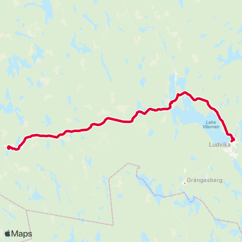 Dalatrafik Ludvika resecentrum—Säfsgården Fredriksberg map