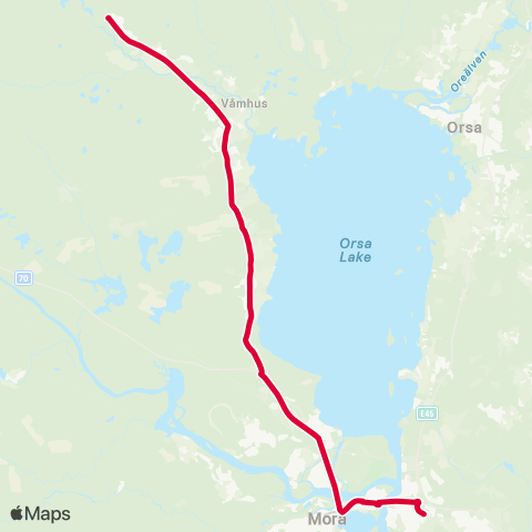 Dalatrafik Mora resecentrum—Heden norra map
