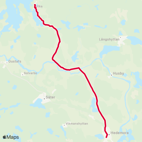 Dalatrafik Hedemora resecentrum—Vikaskolan map