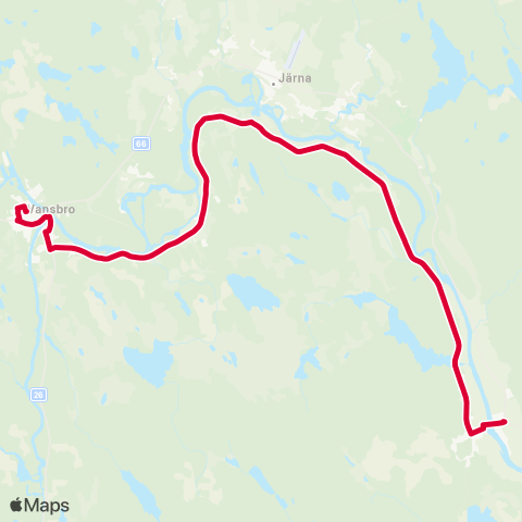 Dalatrafik Nederborgs skola—Vansbro centrum map