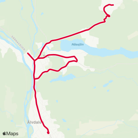 Dalatrafik Älvdalen busstn—Klitten map