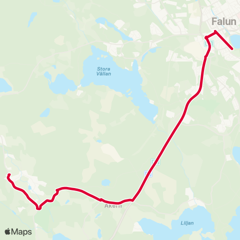 Dalatrafik Lugnets simhall—Slättaskolan map