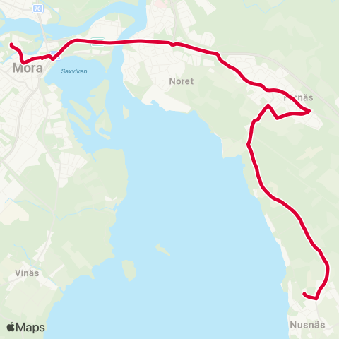 Dalatrafik Färnäs skolbusshållplats—Noretskolan map