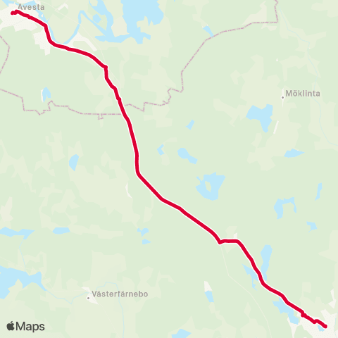Dalatrafik Sala Resecentrum—Avesta busstn map