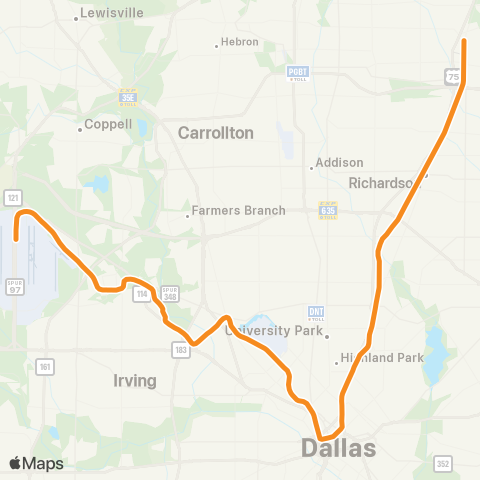 DART Orange Line map