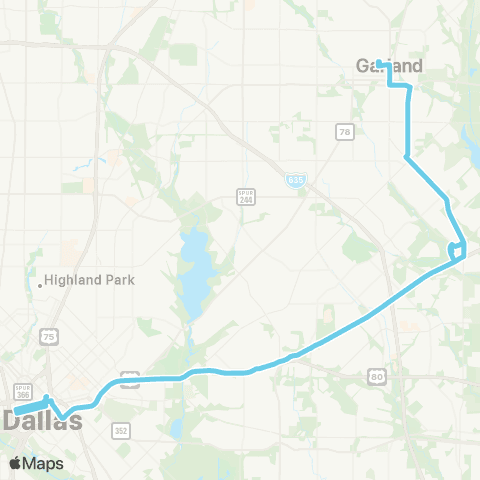 DART I-30 Broadway map