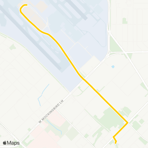 DART Love Field Shuttle map