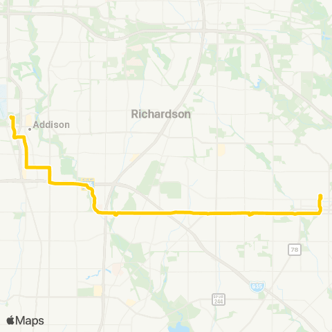 DART Forest Lane map