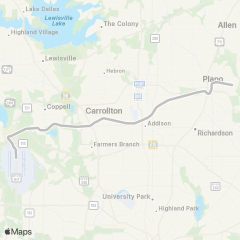 DART Silver Line map