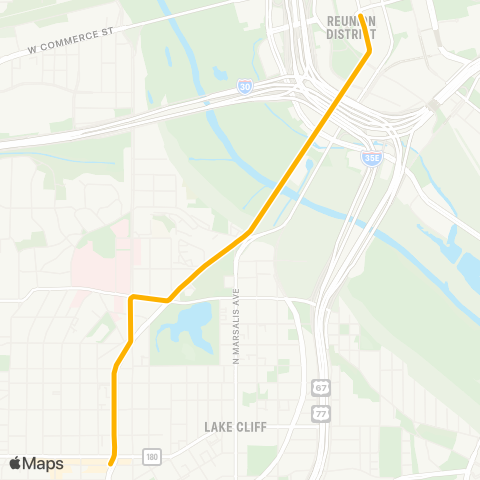 DART Dallas Streetcar map