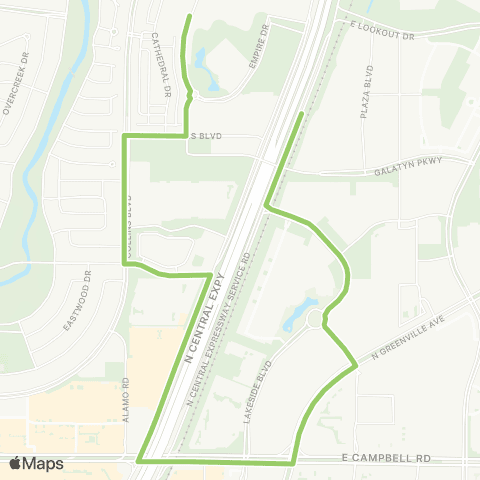 DART Palisades E-Shuttle map