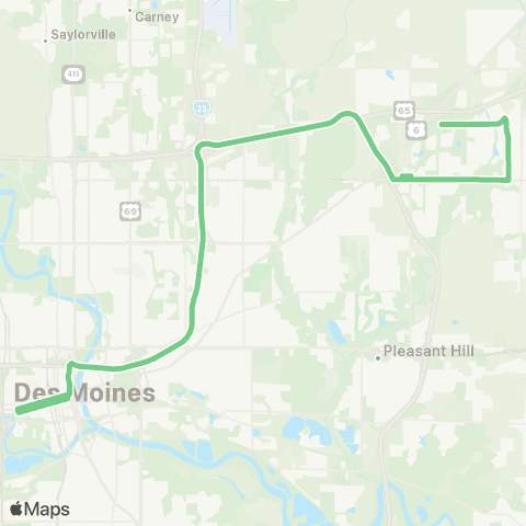 DART Altoona Express map