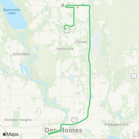 DART Ankeny Express map