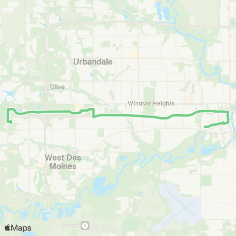 DART Westown Express map