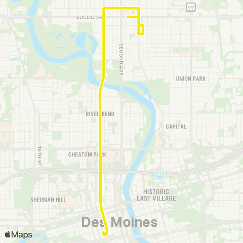DART 6th Ave map