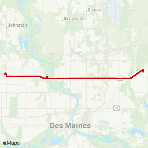 DART Euclid / Douglas Crosstown map
