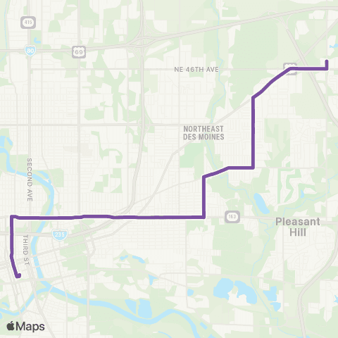 DART Easton Blvd map