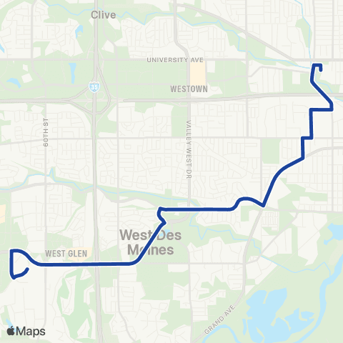 DART Mills Civic Pkwy map