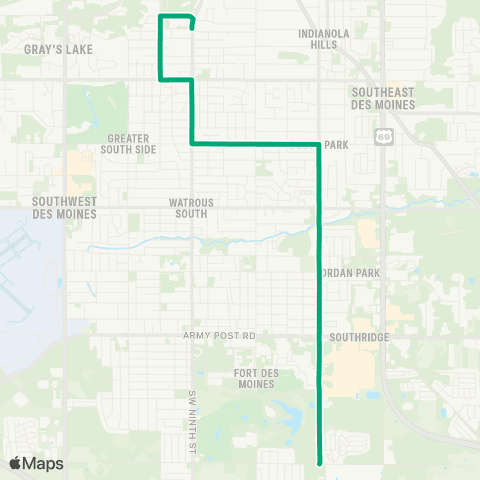 DART Lincoln High map