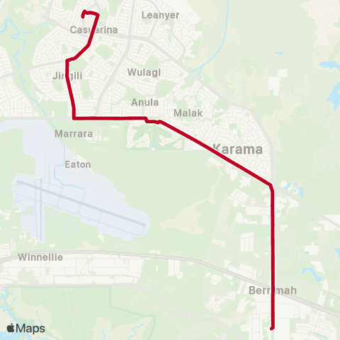 Darwinbus School - Darwin map