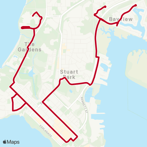 Darwinbus School - Darwin map