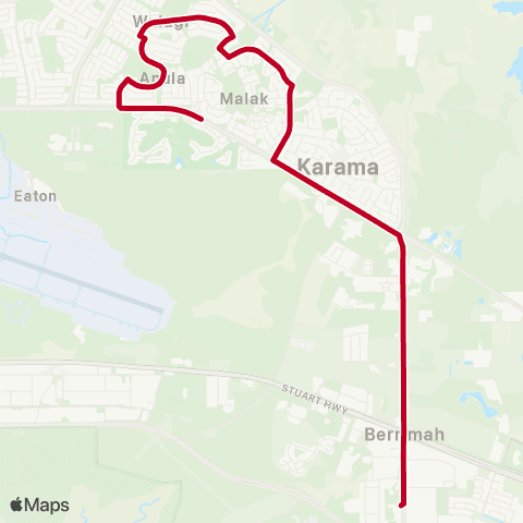 Darwinbus School - Darwin map