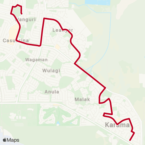 Darwinbus School - Darwin map