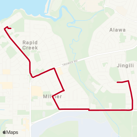 Darwinbus School - Darwin map