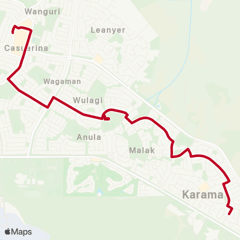 Darwinbus School - Darwin map