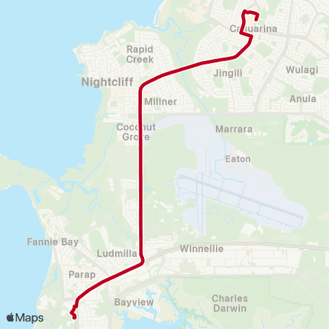 Darwinbus School - Darwin map