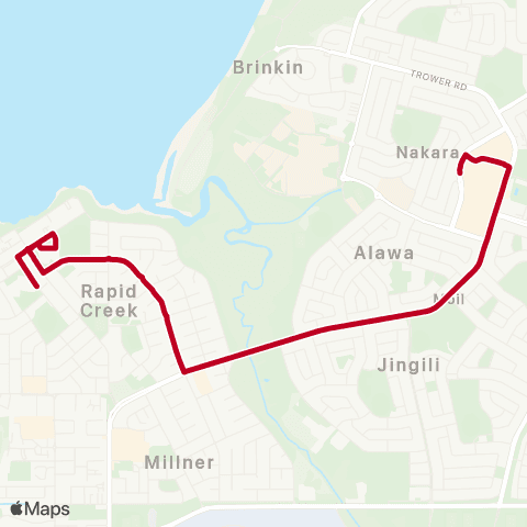Darwinbus School - Darwin map