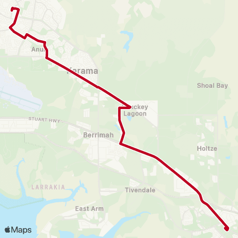 Darwinbus School - Darwin map
