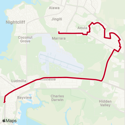 Darwinbus School - Darwin map