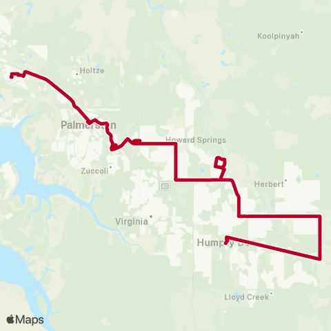 Darwinbus School - Darwin map