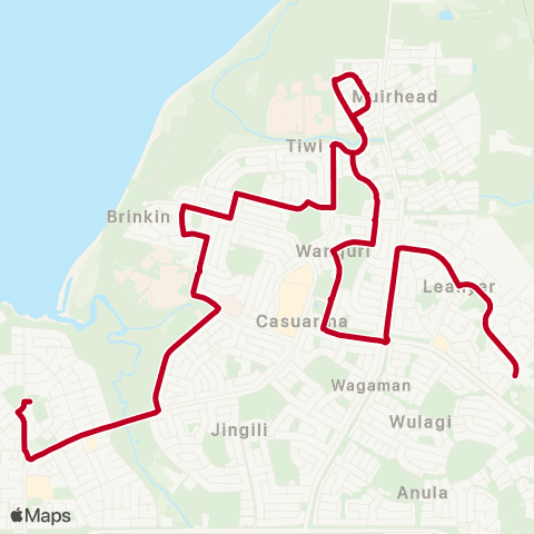Darwinbus School - Darwin map