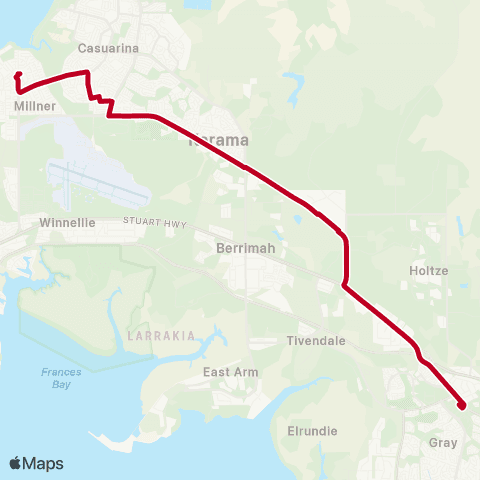 Darwinbus School - Darwin map