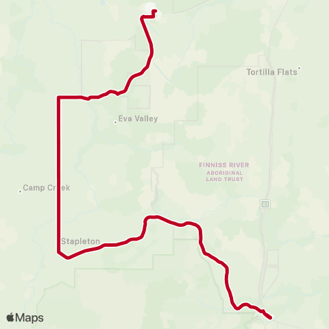 Darwinbus School - Batchelor Wet & Dry map