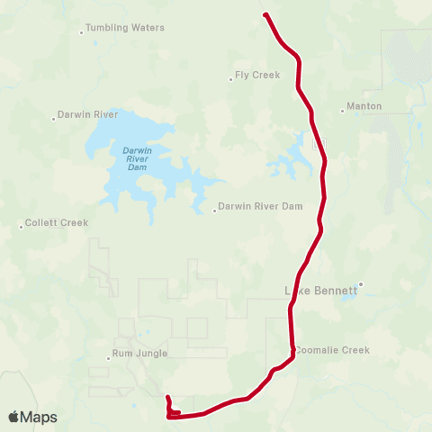 Darwinbus School - Batchelor Wet & Dry map