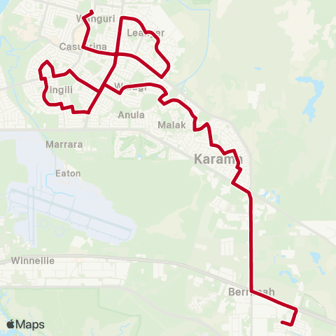 Darwinbus School - Darwin map