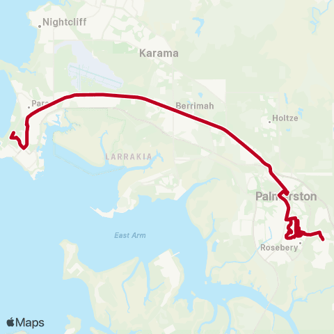 Darwinbus School - Darwin map