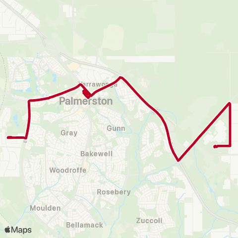 Darwinbus School - Darwin map