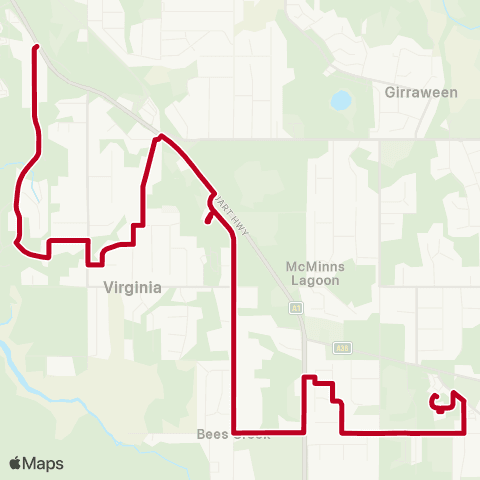 Darwinbus School - Darwin map