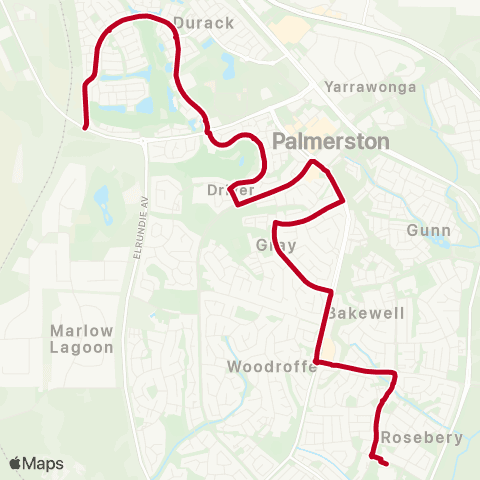 Darwinbus School - Darwin map