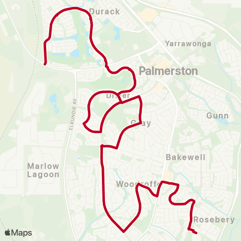 Darwinbus School - Darwin map